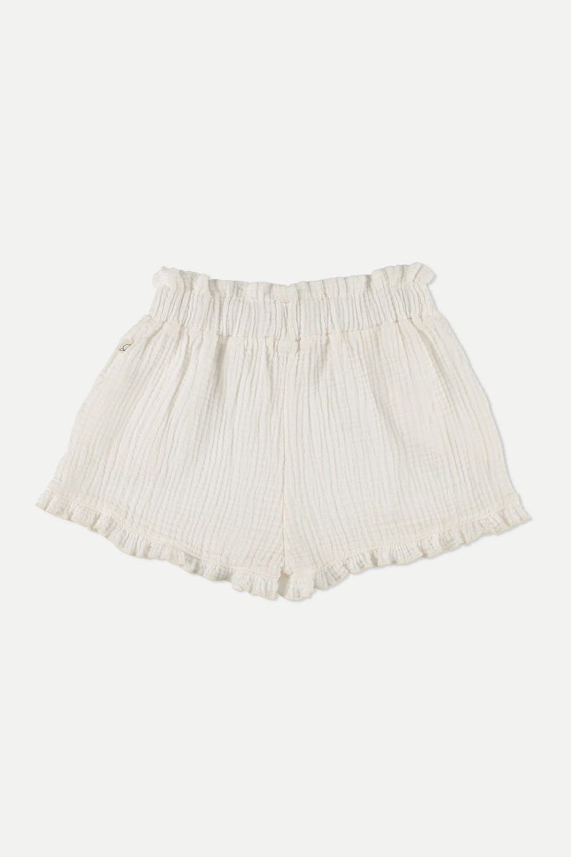 Soft Gauze Baby Ruffle Shorts | Ivory