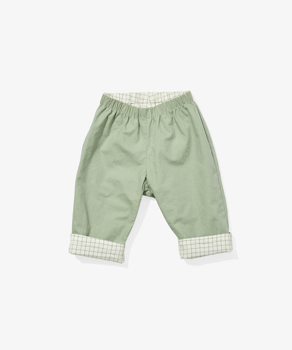 Reversible Baby Pant | Green Tattersall