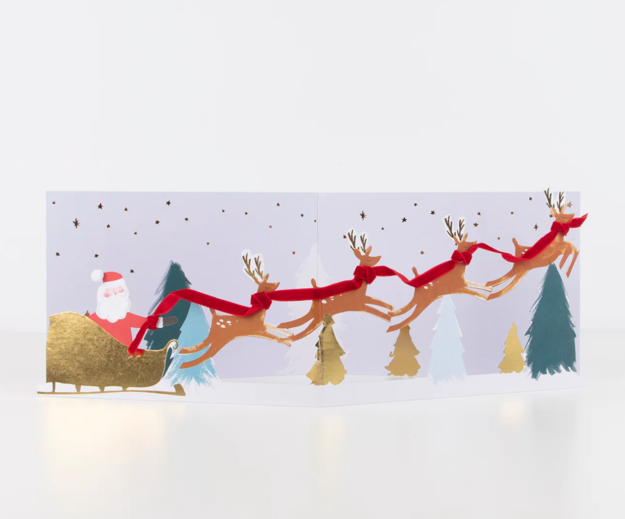 Meri Meri Santa's Sleigh 3D Scene Card Marigold Modern Kids