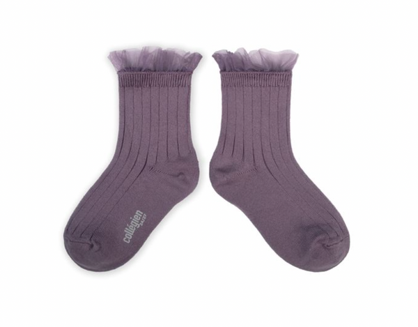 Margaux Tulle Ankle Socks | Wisteria