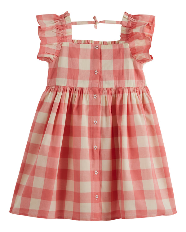 Pink Gingham Candy Smocked Dress