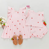 Girls Roey 2-Piece Set | Strawberry Embroidery