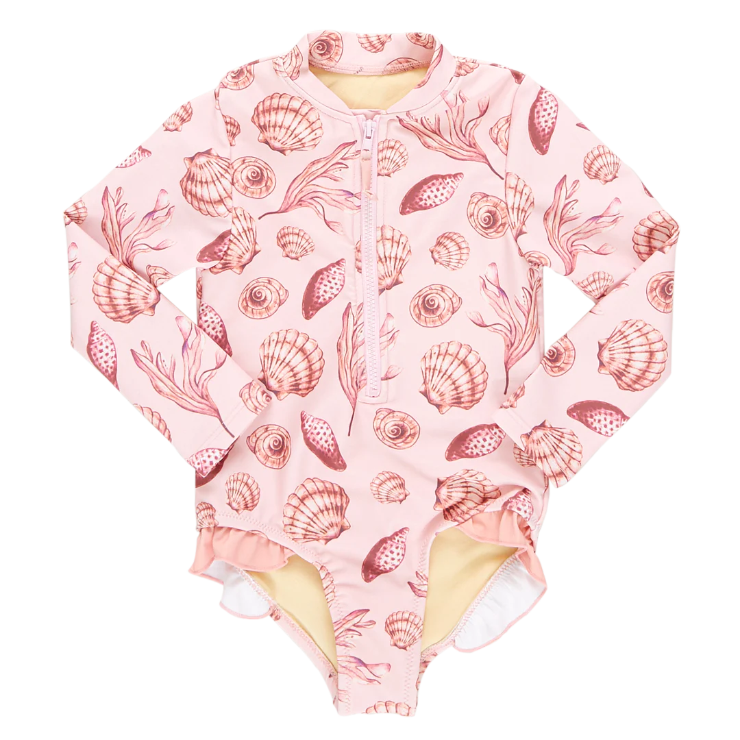 Pink Chicken Girls Arden Suit | Pink Sea Shells | Marigold Modern