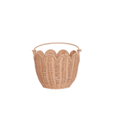 Rattan Tulip Carry Basket | Seashell Pink