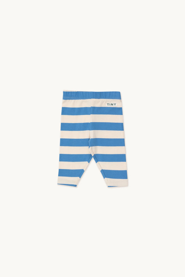 Stripes Baby Leggings | Light Cream/Azure