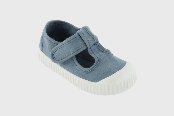 Canvas T-Strap Sneaker - Blue