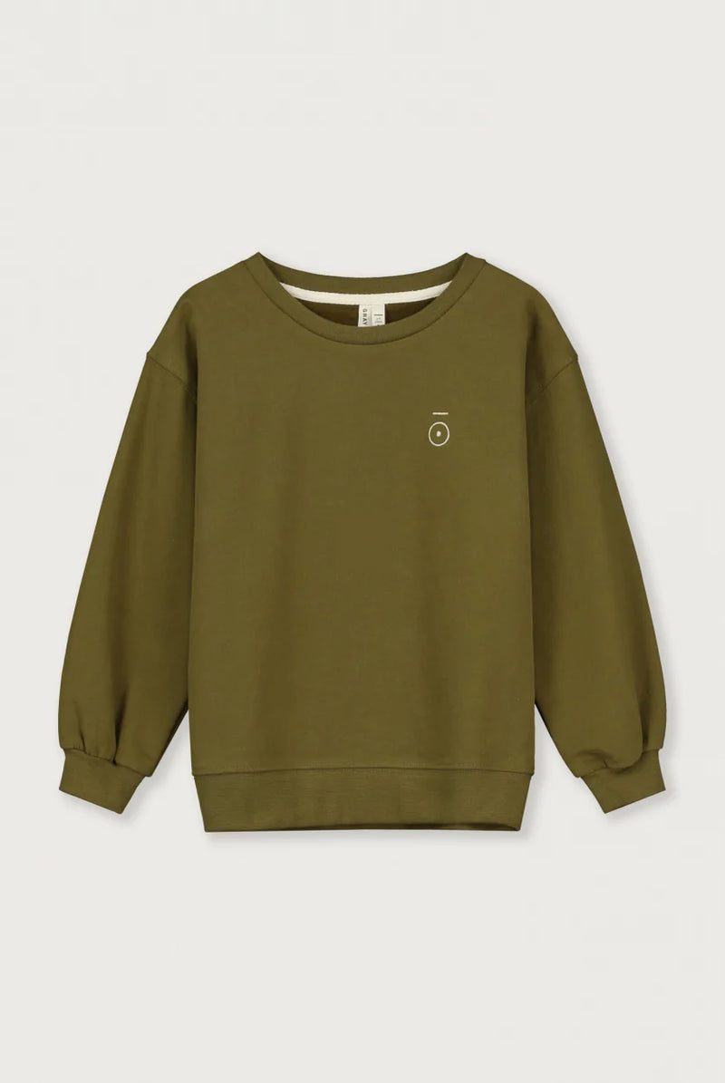 Dropped Shoulder Sweatshirt | Olive Green