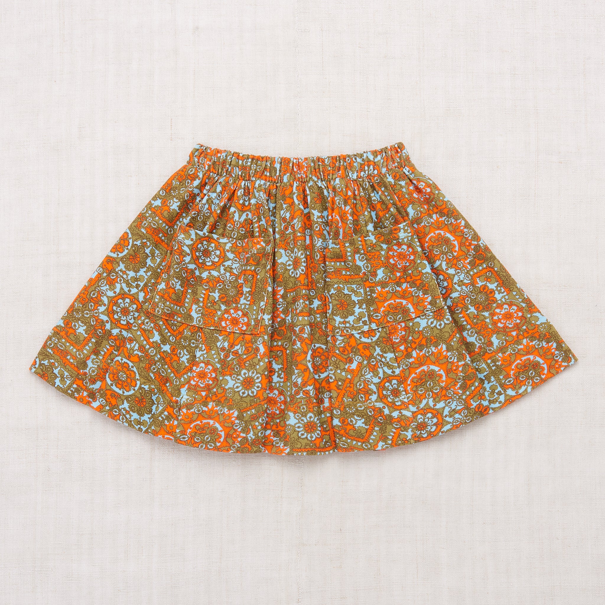 Misha & Puff Circle Skirt | Tarragon Medallion | Marigold Modern Kids