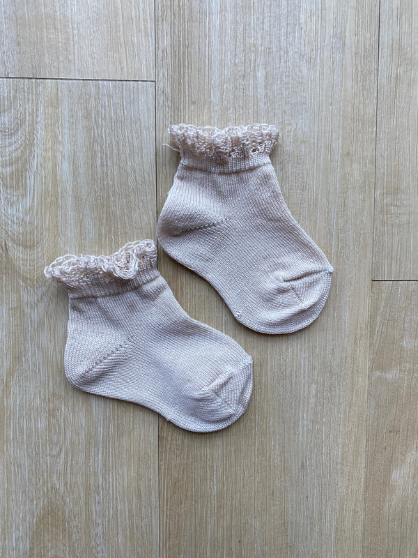 Crochet Cuff Anklet - Linen (304)