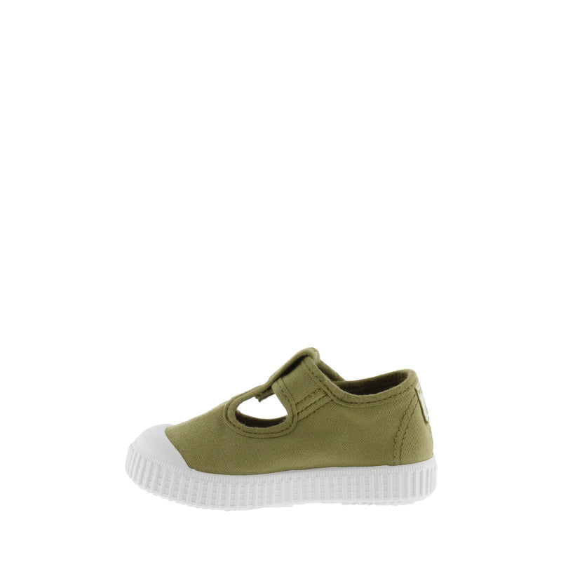 Canvas T-Strap Sneaker | Olive