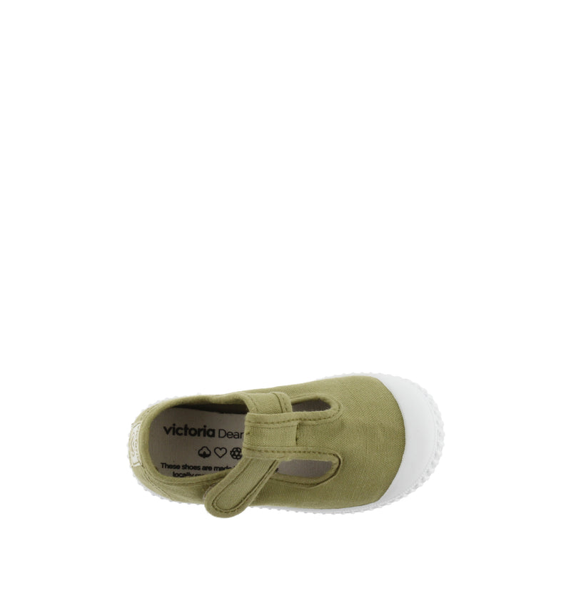 Canvas T-Strap Sneaker | Olive
