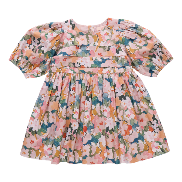 Girls Evelyn Dress | Watercolor Floral