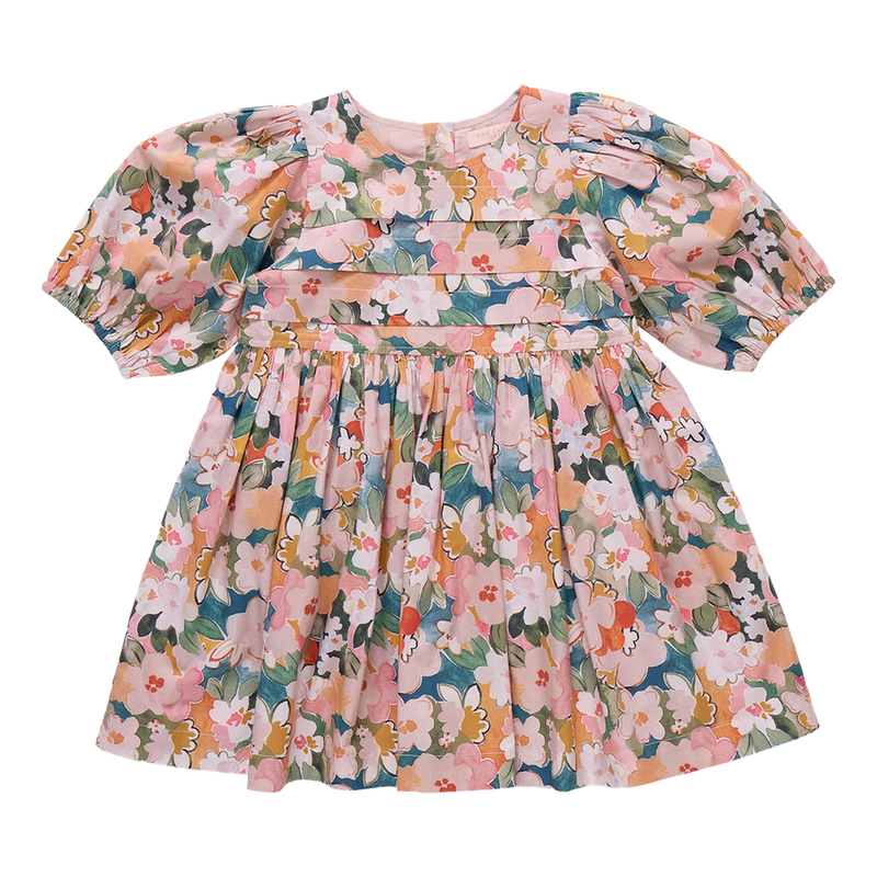 Girls Evelyn Dress | Watercolor Floral