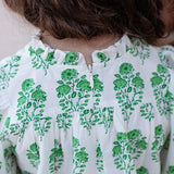 Girls Misha Scallop 2-Piece Set | Green Strawflower