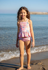 Girls Joy Tankini | Pink Seashells