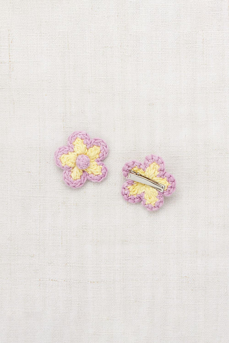 Medium Flower Clip Set | Vintage Yellow