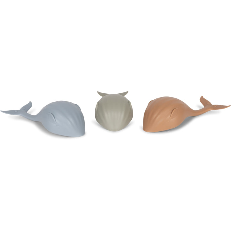 3 Pack Bath Toy Whale | Blue Quarry Mix