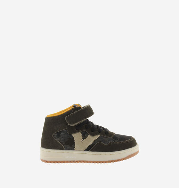 Tiempo Strap Split Leather Mid Boot | Khaki