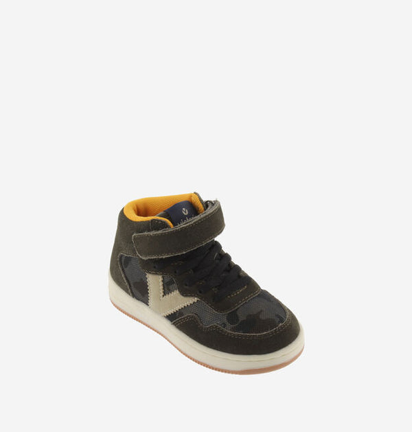 Tiempo Strap Split Leather Mid Boot | Khaki