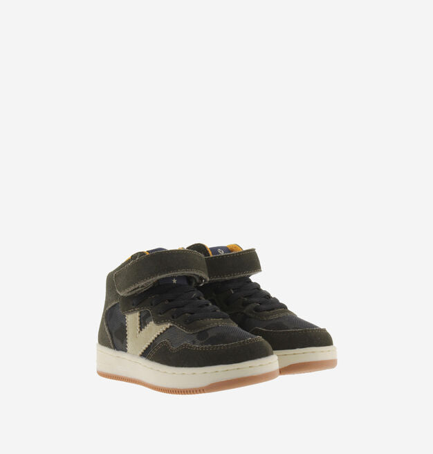 Tiempo Strap Split Leather Mid Boot | Khaki