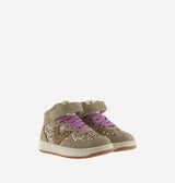 Tiempo Strap Split Leather Mid Boot | Beige