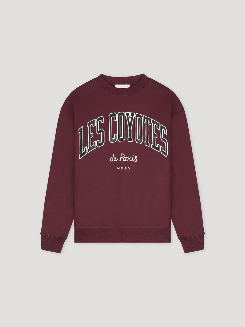 Oversized College Sweatshirt | Maroon