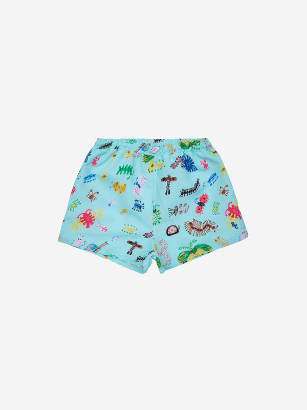 Baby Funny Insects All Over Swim Shorts