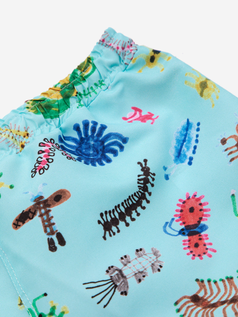 Baby Funny Insects All Over Swim Shorts