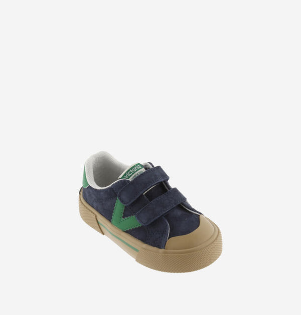 Tribu Wide Fit Split Leather & Contrast | Marino