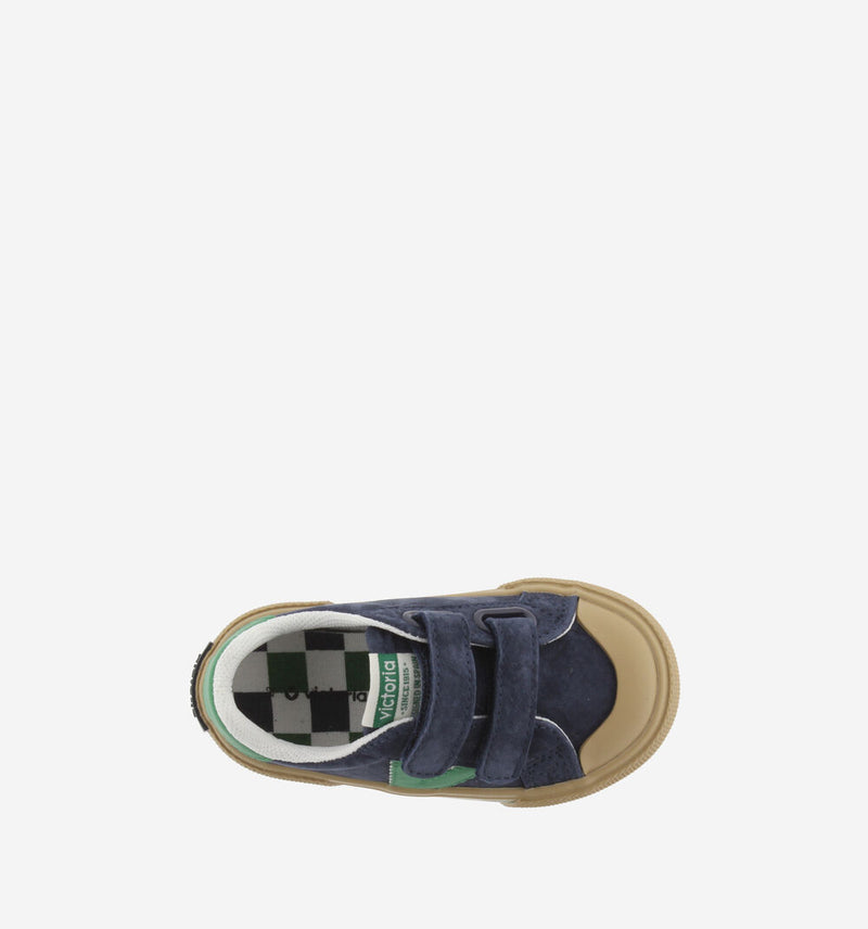 Tribu Wide Fit Split Leather & Contrast | Marino