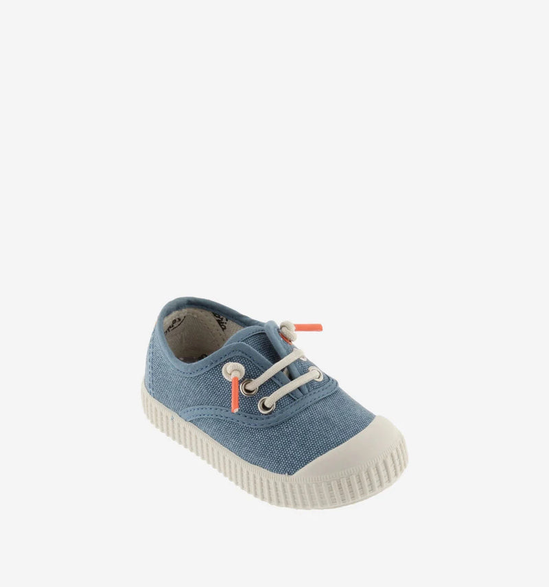 Washed Canvas Slip-Ons | Blue