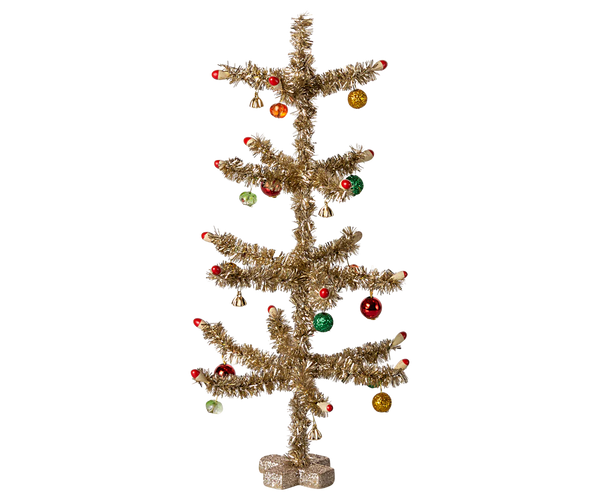 Christmas tree, Gold | Red and green decoration