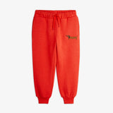 Dog Embroidered Sweatpants | Red