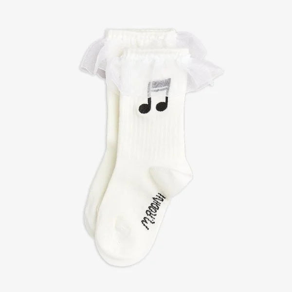 Note 1-pack frill socks | White