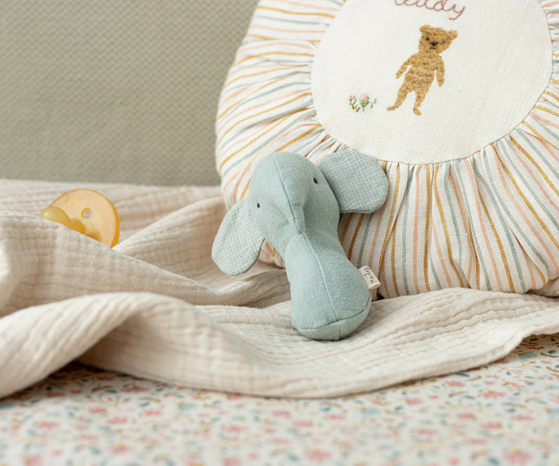 Lullaby Friends | Elephant Rattle | Light Dusty Blue