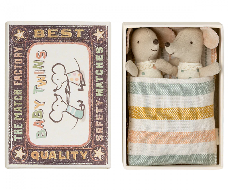 Baby Mice Twins In Matchbox