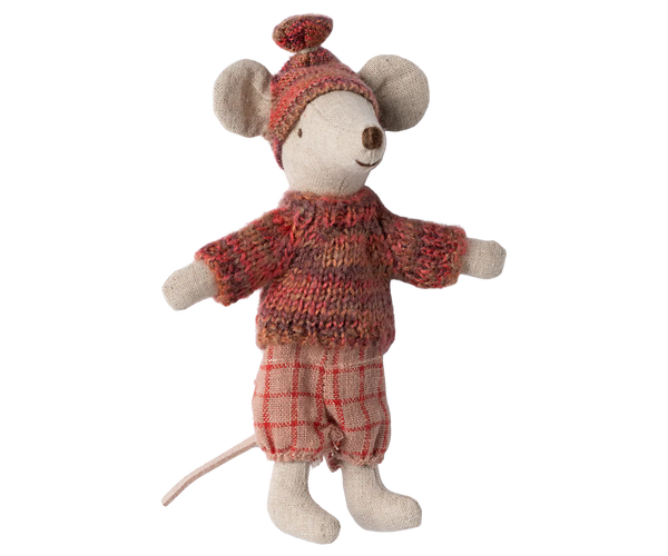 Winter Mouse with Ski Set, Big Sister | Rose