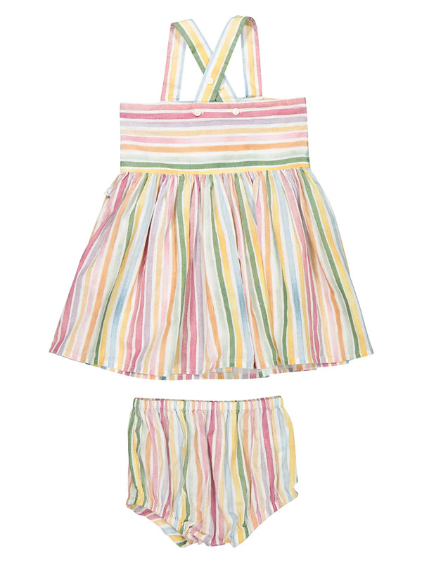 Baby Pastel Stripes Sleeveless Dress