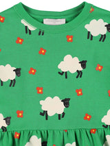 Girls Flowers and Sheeps Fleece Dress