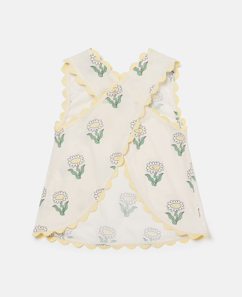 Daisies Sleeveless Scalloped-Trim Set