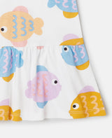 Baby Girl Fish Print Jersey Dress