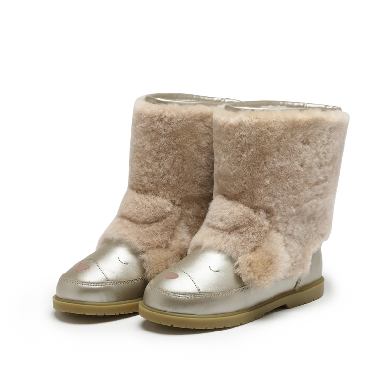 Wadudu Exclusive Boots | Poodle | Light Beige Sheep Wool