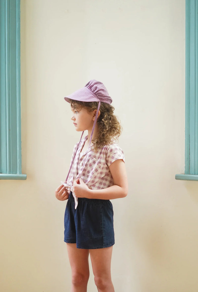 Loli Blouse | Gingham Print, Zinnia