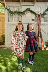 Girls Jaipur Dress | Christmas Bows and Bells