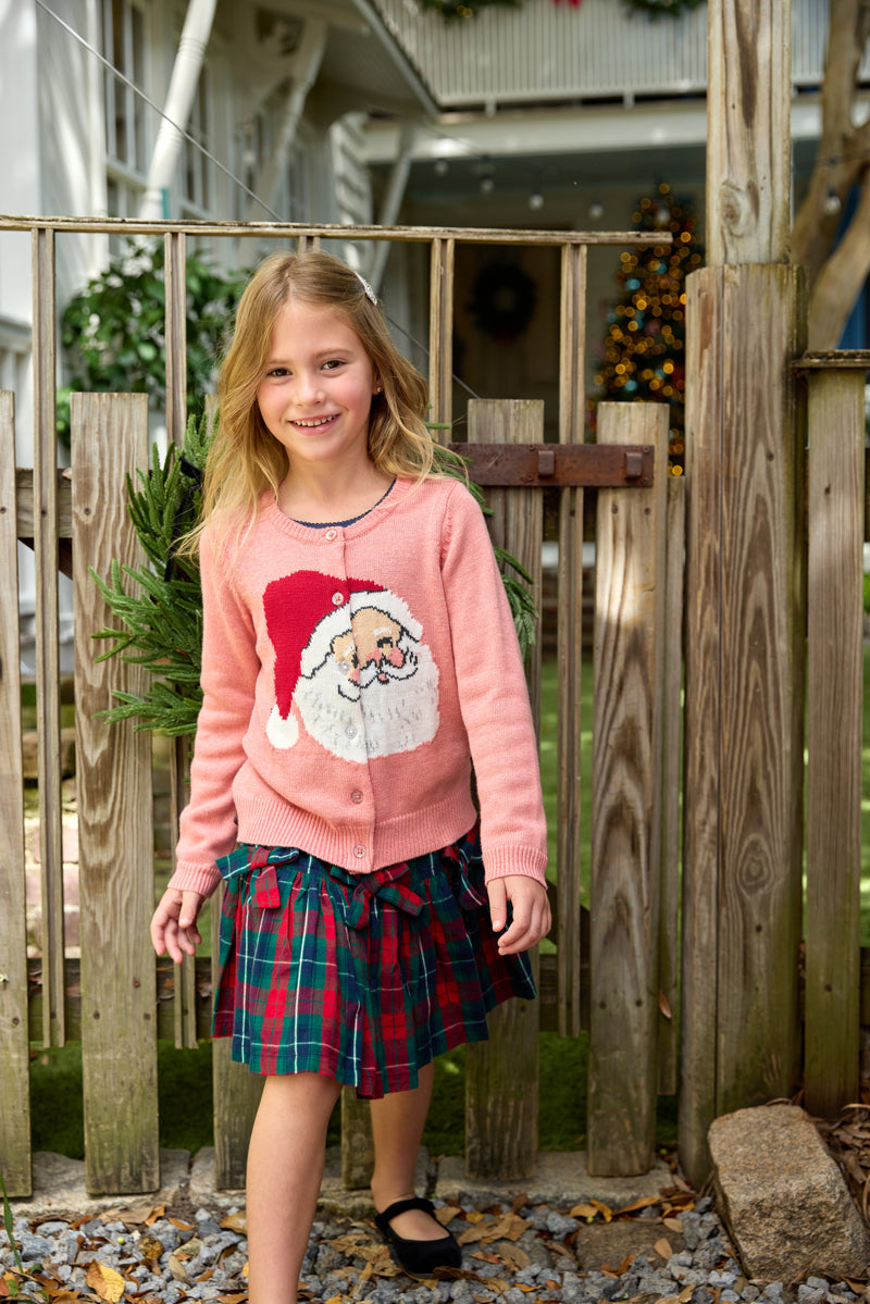 Girls Maribelle Bow Skirt | Red Tartan