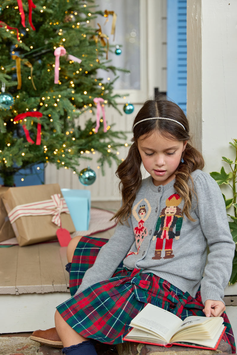 Girls Maribelle Bow Skirt | Red Tartan