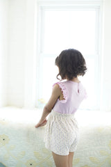 Smock Short | Flower Press Print - Soy