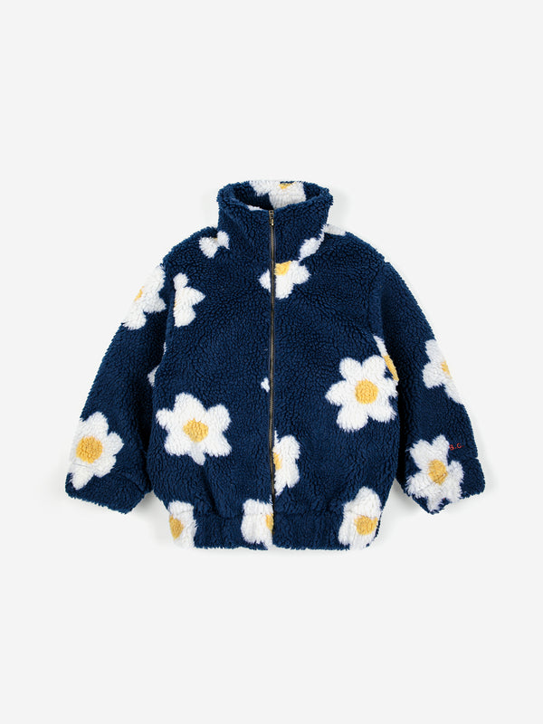 Big Flower Jacquard Bomber Jacket