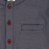 Placket Shirt | Brown Blue Check