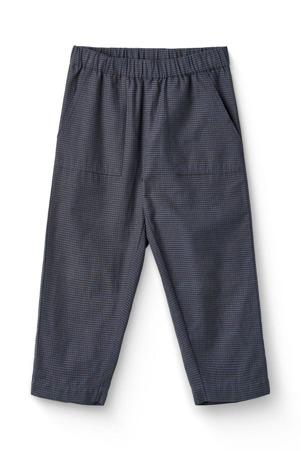 Pull On Pant | Brown Blue Check